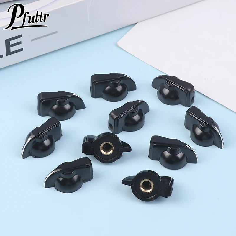 10Pcs Bakelite Knob Cap K7-1 Band Switch Knob Potentiometer Knob Cap Copper Core Circular Hole 6MM Shaft Hole Dia Pointer Knobs