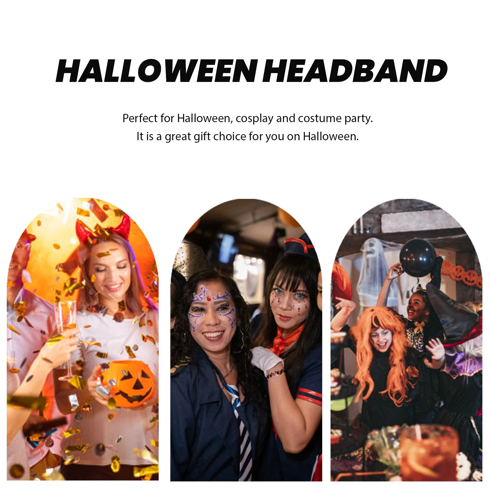 

Headband Skull Costume Veil Simulated Flower Dark Halloween Floral with Colorful