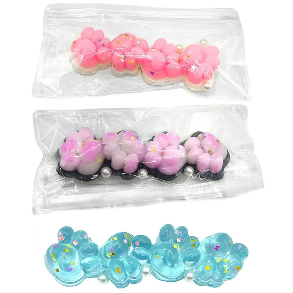 4Pcs/bag Squeeze Cat Paw Toys Pinching Cat Paw Soft Decompressing Toy Sticky TPR Squeeze Toy Cute Relief Relax Funny Gift