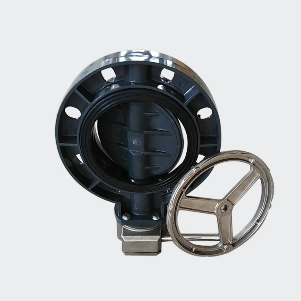 Válvula borboleta de plástico PVC com flange (inclui parafuso inoxidável)