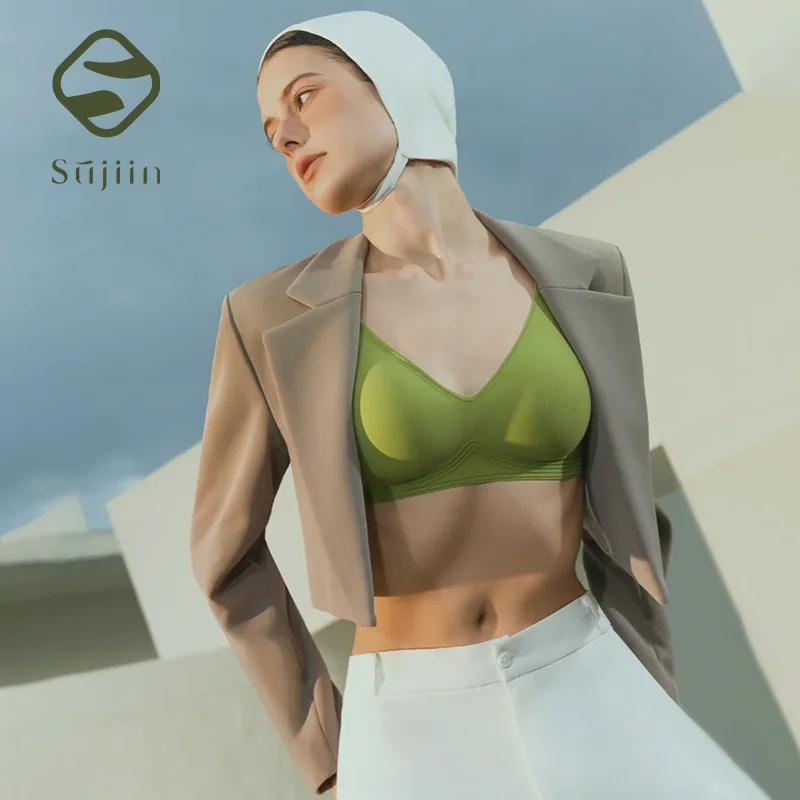 SUJIIN Seamless Push Up Bra for Women Wireless Padded Smooth Invisible Comfortable Bra Woman Breathable Bralettes Woman MX179