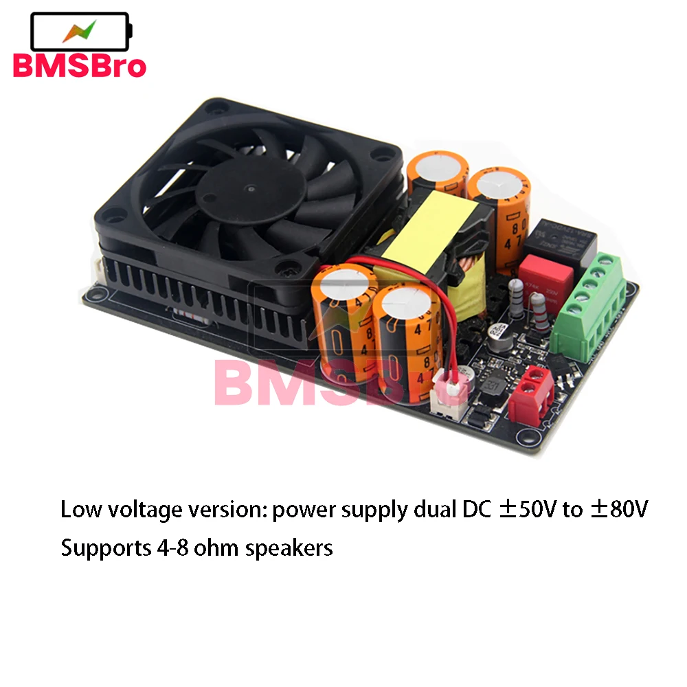 1000W IRS2092S Mono HiFi Digital Power Amplifier Board 4-8 ohm ±50V-±80V for Stage Car Karaoke Home Theater Subwoofer Speaker