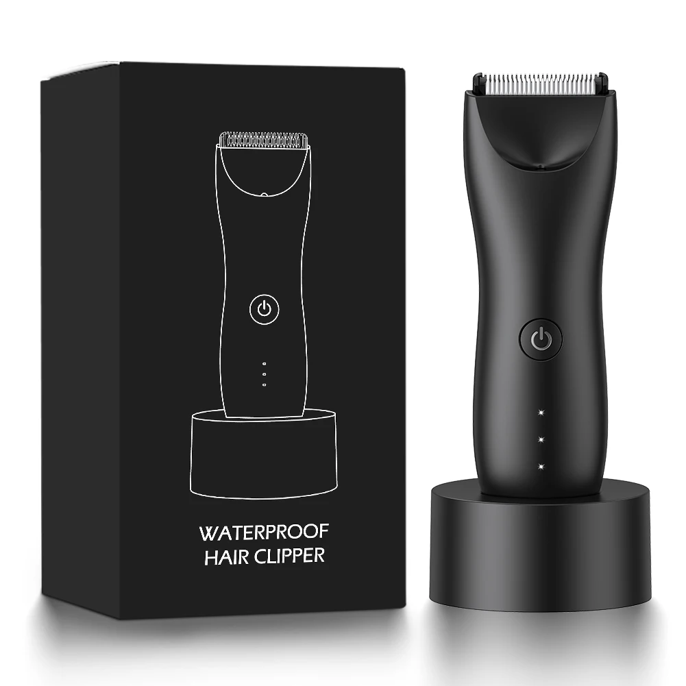 Men's Trimmer Clipper for Body Hair Removal Epilator Groin Hair Shaver Groomer Waterproof for Pubic Hair Clipper