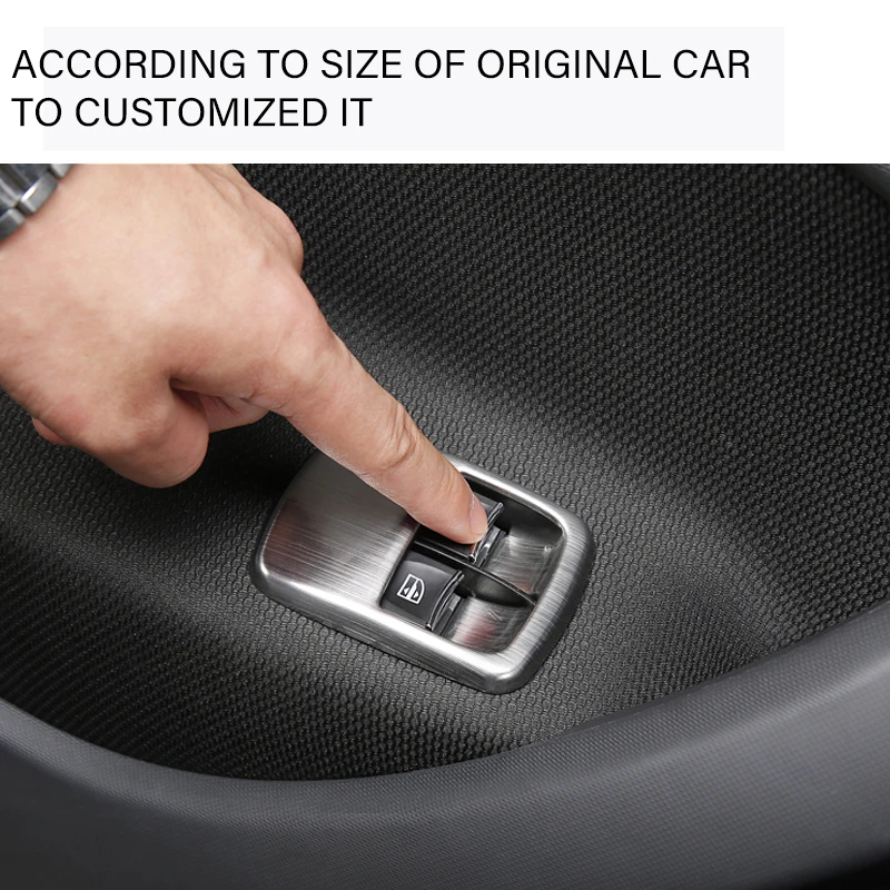 Window Lift Button Panel Covers Car Accessories Decoration Stikcers for Smart Fortwo 453 Forfour 453 2020 2019 2018 2017 2016