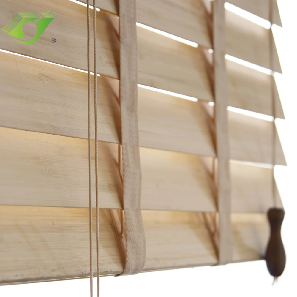 Customized Solid Wood Venetian Window Shade Basswood Light Luxury Design Frameproof Safety Durable Wood Blinds for Home Deco