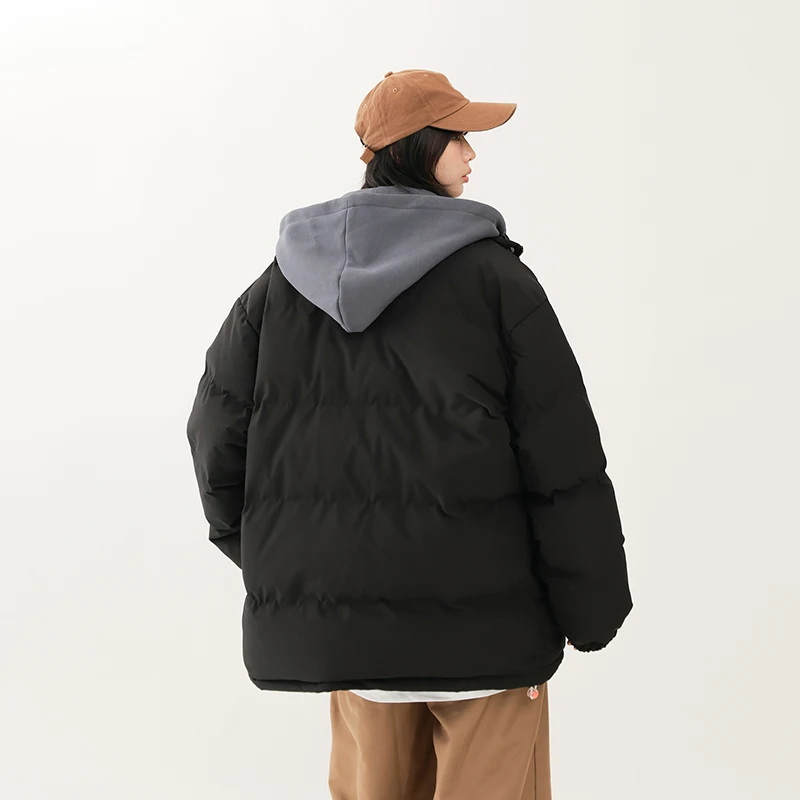 Couples Outdoor Jacket Windproof Waterproof Hooded Warm Solid-Color Coat Outdoor Casual Sports Running Hiking Warm Jacket Winter
