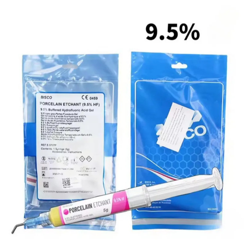 

Dental 9.5% Hydrofluoric Acid Etchant 5g/Tube Fill Nursing Repair Gel Porcelain Etchant Dental Oral Materi Tools