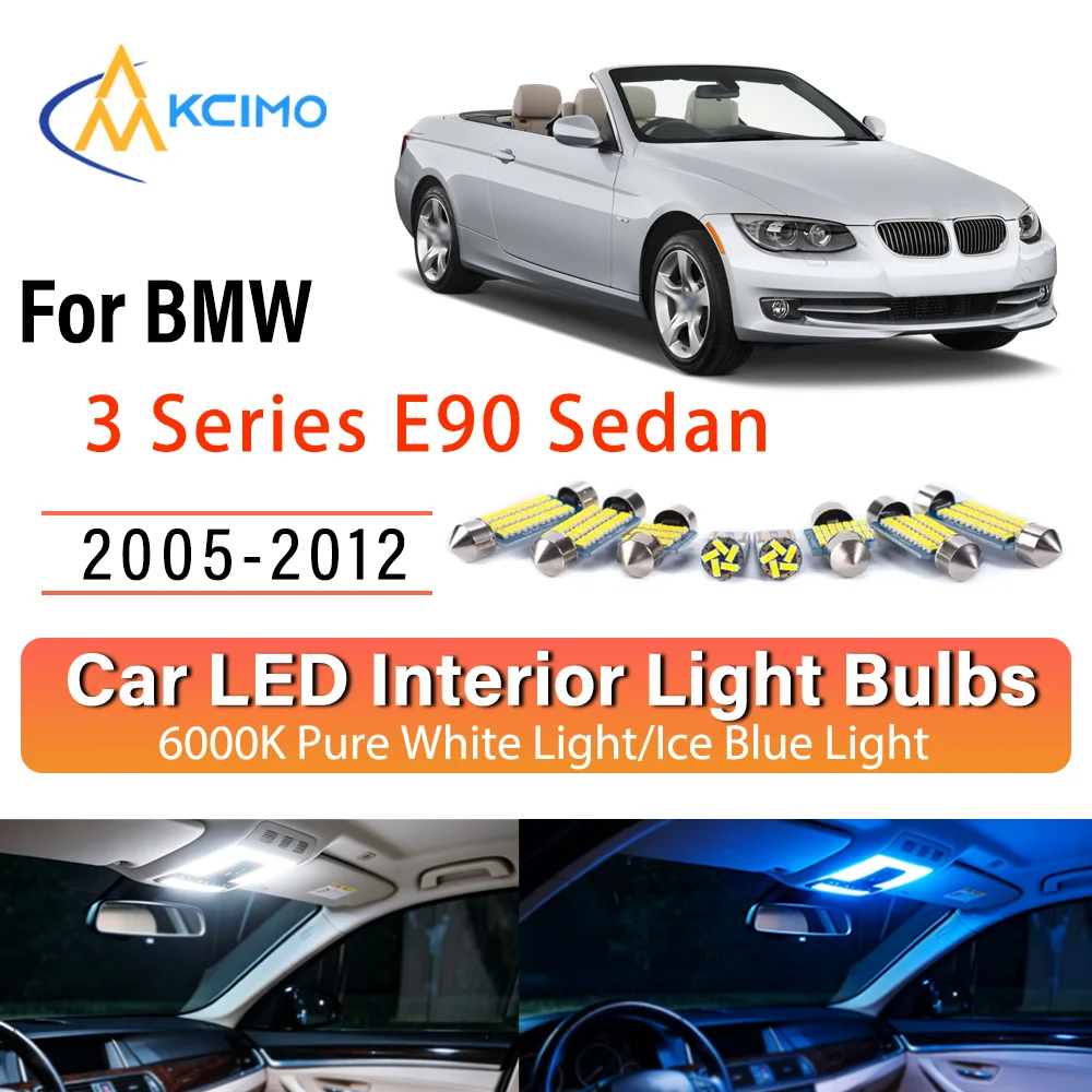 For BMW	3 Series E90 Sedan 2005-2012 Instant Install Constant Bright LED Inner Lamp Upgrade Set OE Fit Ceiling Reading Boot