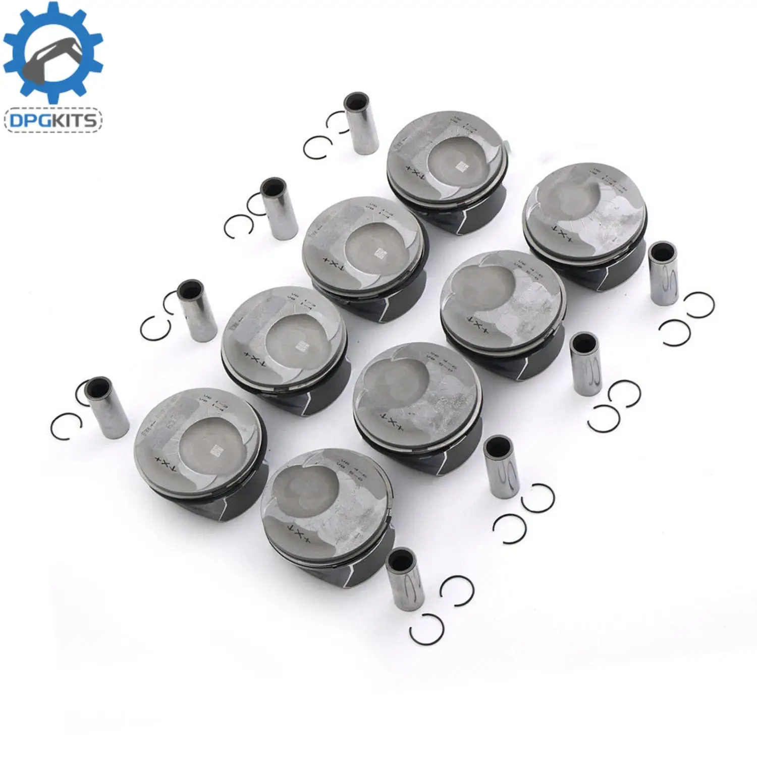 8pcs 94810304824 94810304724 Pistons & Rings Kit For Porsche Cayenne Panamera S GTS 957 970 4.8L V8