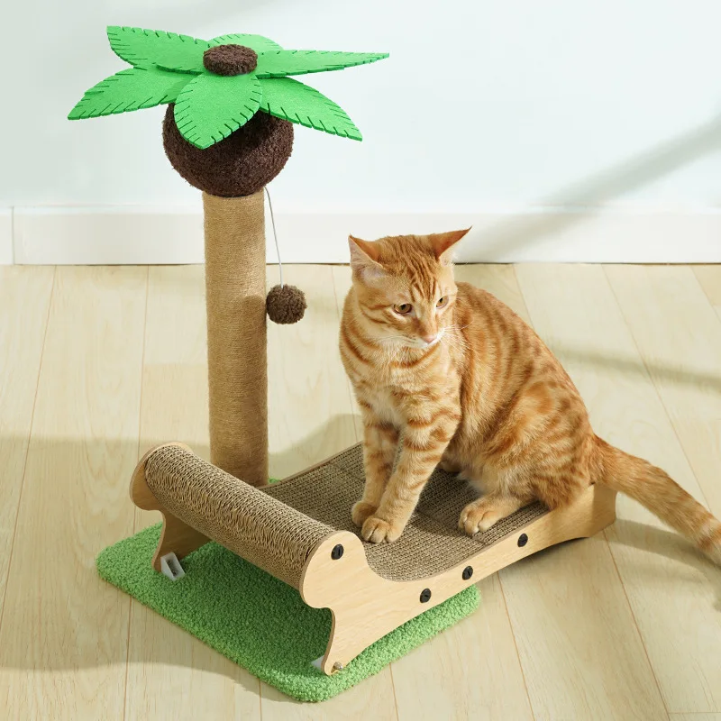 Beach chair pet   multi-functional scratching board   all-season litter hemp pad column climbing frame