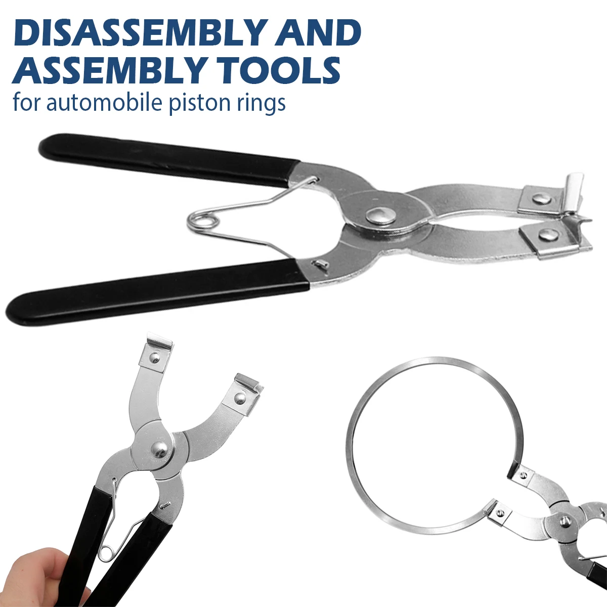 Piston Ring Compressor Engine Ratchet Type Clamp Band Installer Car Repair Tool Piston Ring Plier Profess Adjustable Compressor