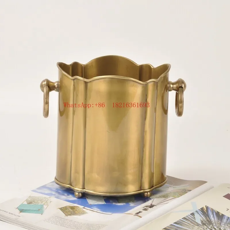 2026GOOD European Retro Handmade Ice Bucket Wine Set Restaurant Bar Ice Cube Bucket Flower Arrangement Bucket Ornament