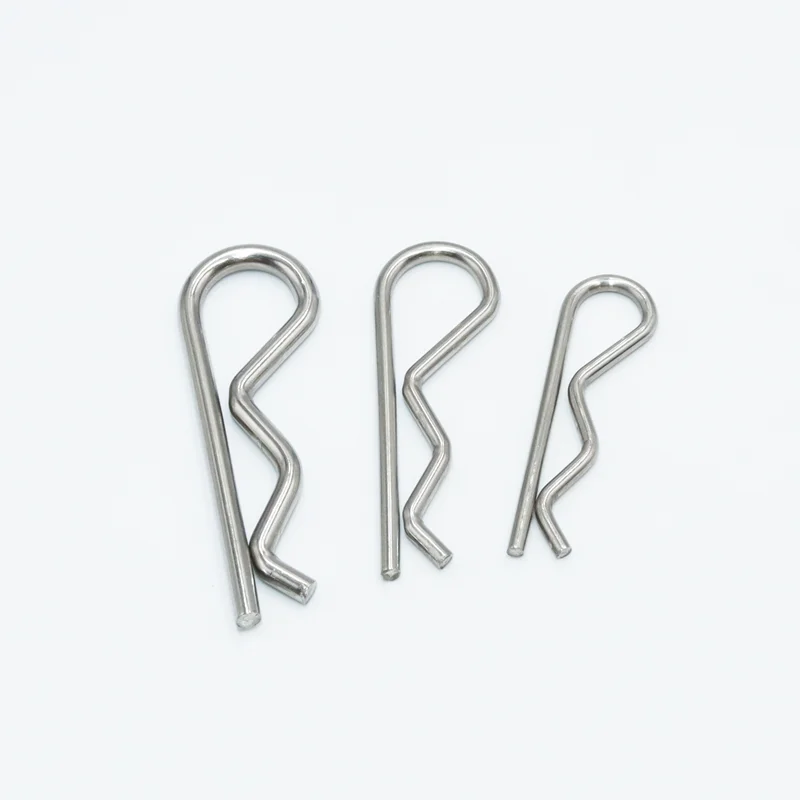 A2 304 Stainless Steel R Shaped Spring Cotter Clip Pin 1.6mm 1.8mm 2mm 3mm 4mm 5mm Dia Fastener Hardware for Repairing Cars