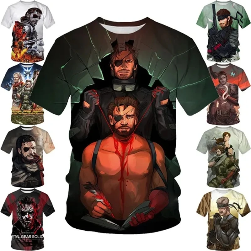 Summer New Hot-selling Video Game Metal Gear Solid 3D Printing Men\'s Short Sleeve T-shirt Fashion Casual Unisex T Shirt Top Tees