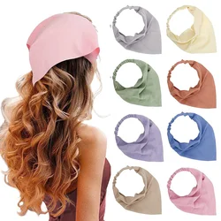 Hot Selling Women's Triangle Turban Headband Solid Color Sunscreen Head Scarf Headwrap Hair Accessories Elastic Hair Bands 2024