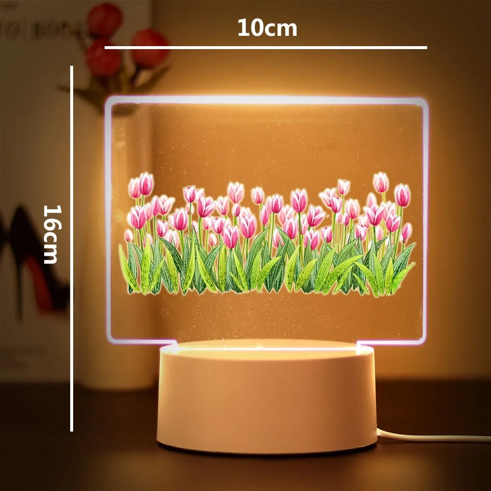 1 шт. милые цветы 3D визуальная ночь фотообои для спальни декор для любимой девушки подарок