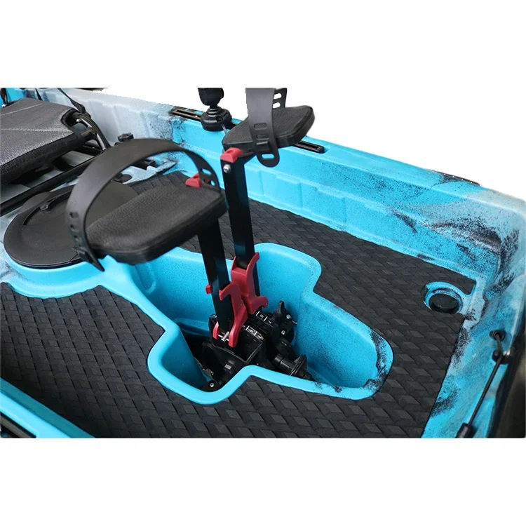 Fishing Kayak 10 Ft Single Person Pedal Drive Fishing Sit on Top Flap Pedal Cano  Rudder for Outdoor Water Activities 2024