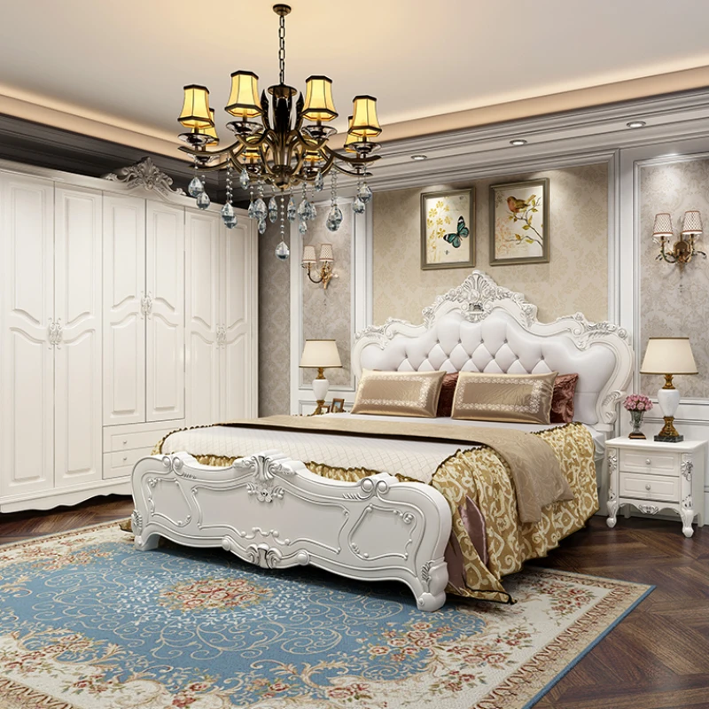 

High End Soft Bed Frame Bedroom Frame Aesthetic Modern European Style Bed Frame Double Luxury Camas Matrimonial Furniture