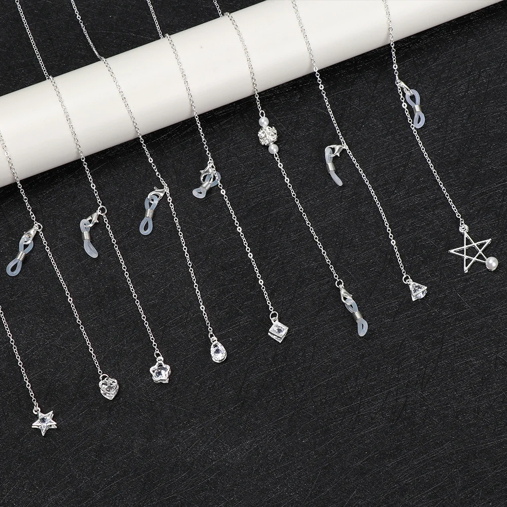 

Fashion Necklace Metal Glasses Holder Strap Sunglasses Lanyard Glasses Chain Holder Eyewear Braid