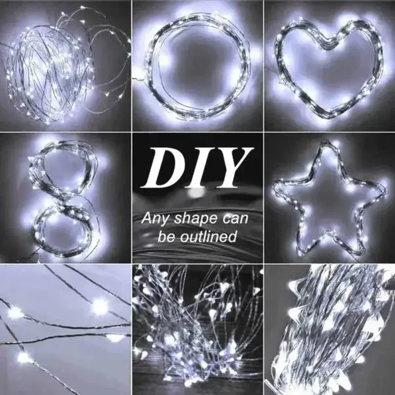 50/100/200/300LED Solar LED Light Outdoor Festoon Garden Fairy Light String Waterproof Christmas Garland Yard Decoration