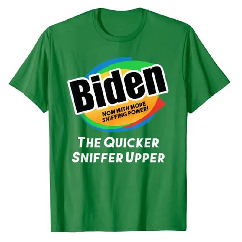 Political Jokes Tee Tops Women Men Clothing Pro Trump Clothes Gifts Funny Anti Joe Biden Sniffing Vintage T-Shirt men clothing