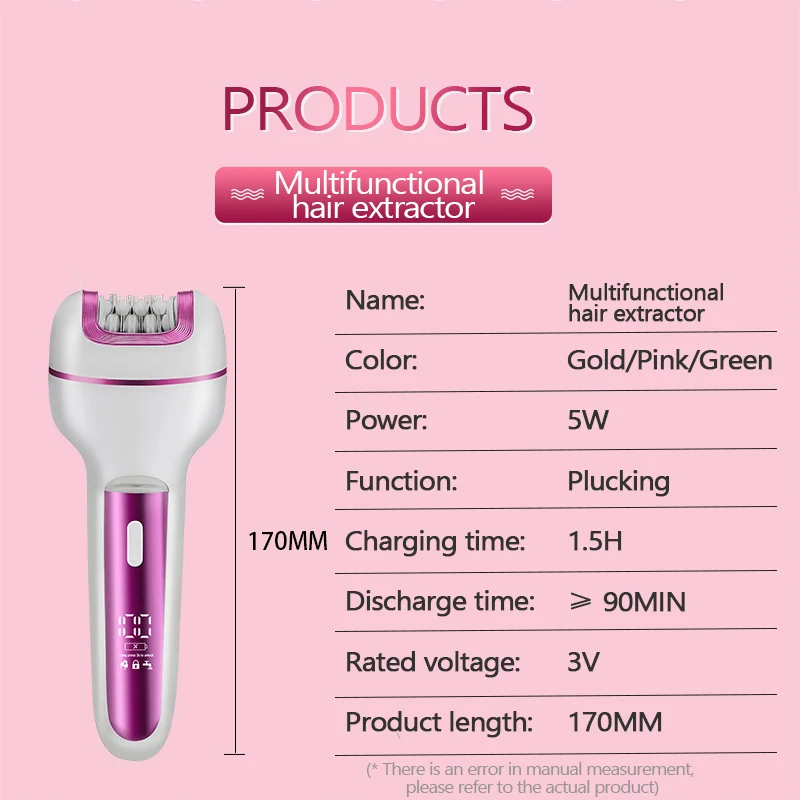 3in1 Rechargeable Women Epilator For Face Body Electric Shaver Female Hair Removal Bikini Trimmer Leg Lady Shaver Callus Remover