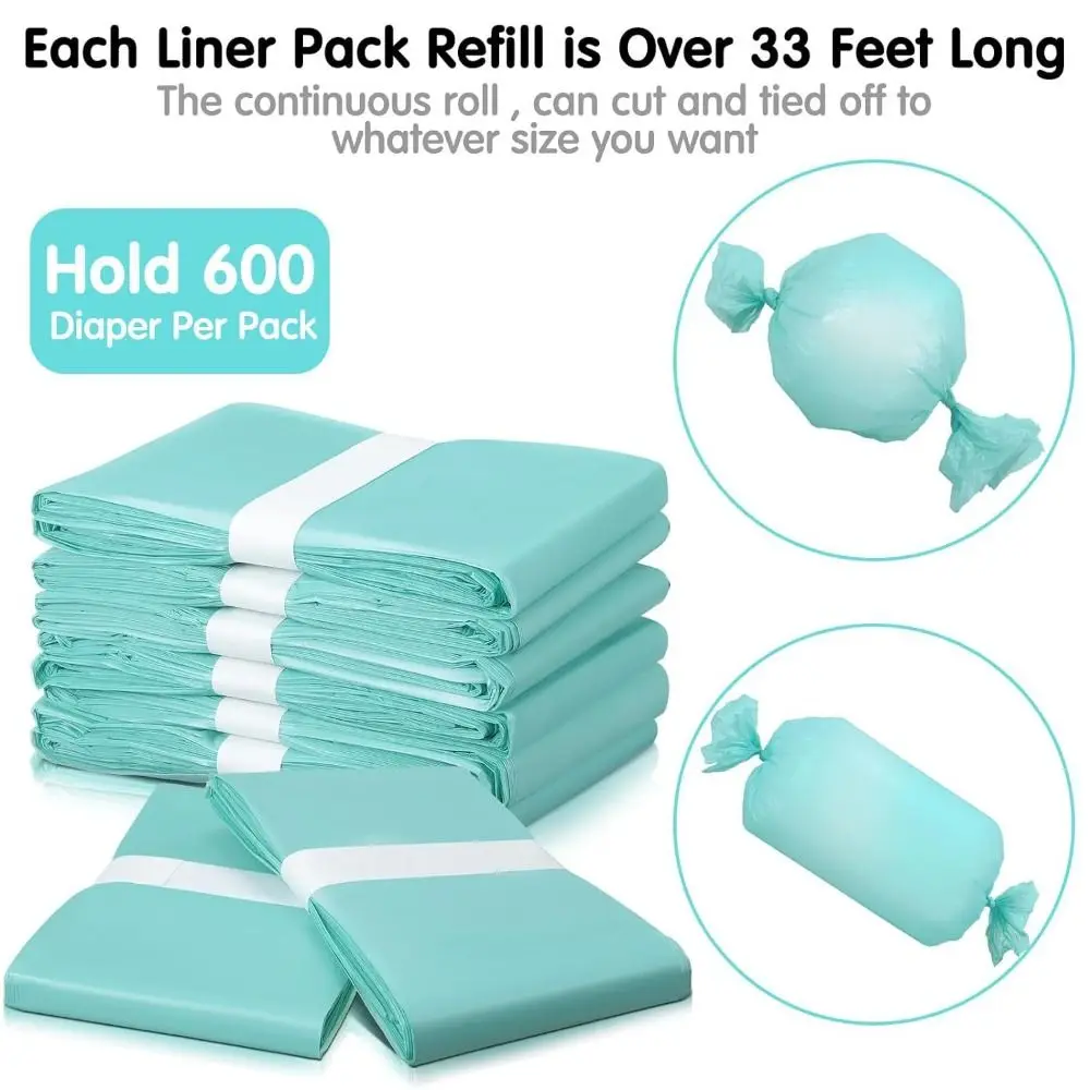 New Tear-Resistant Diaper Trash Bags Thickened Durable Nappy Bin Refills Large Capacity Nursery Rooms Refill Bags