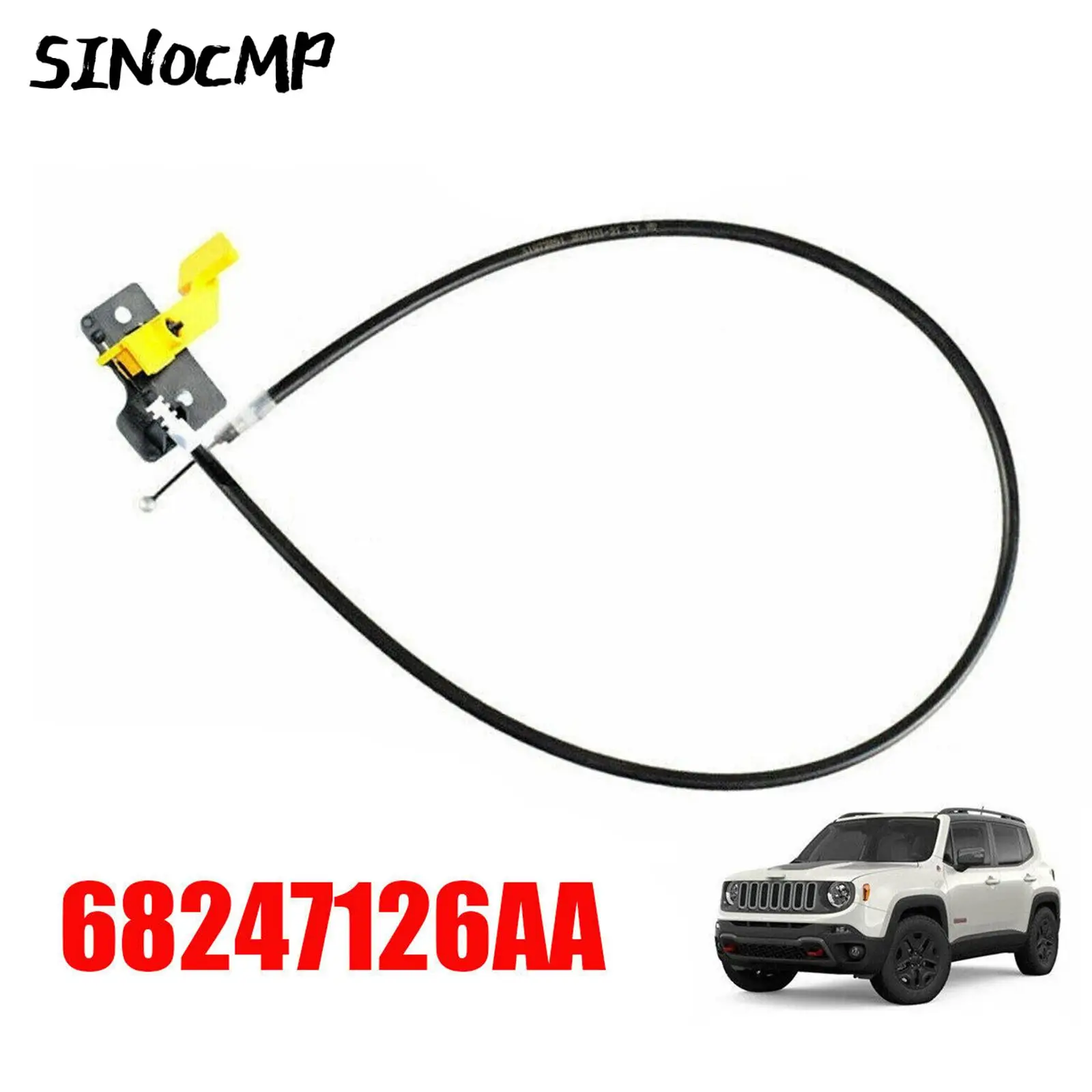

1 шт. сменный трос открывания капота 68247126AA для Jeep 2015-2018 Renegade 1.4L 2.4L трос открывания капота двигателя желтый автозапчасти