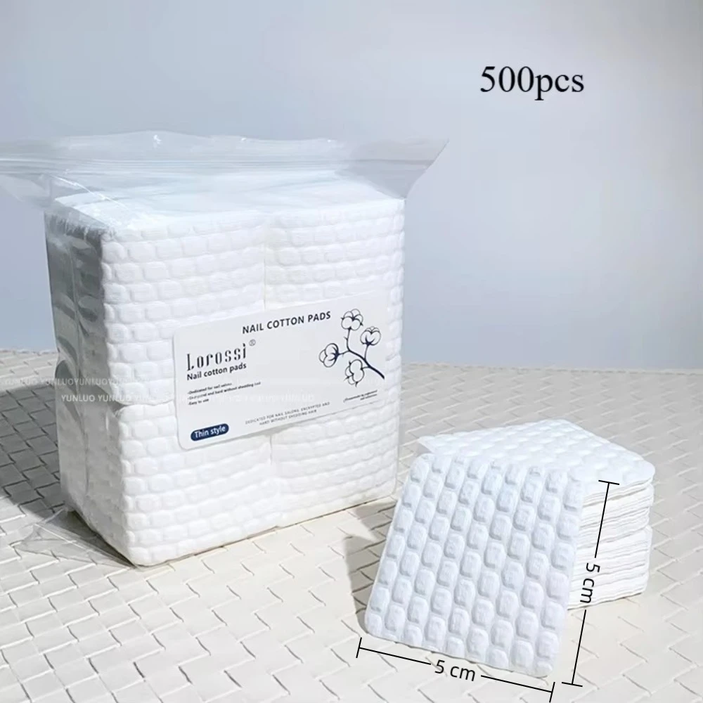 500pcs New Soft Nail Cotton Wipes Non Shedding Super Absorbent Lint Paper Pad Nail Polish Remover Wipes Nail Care