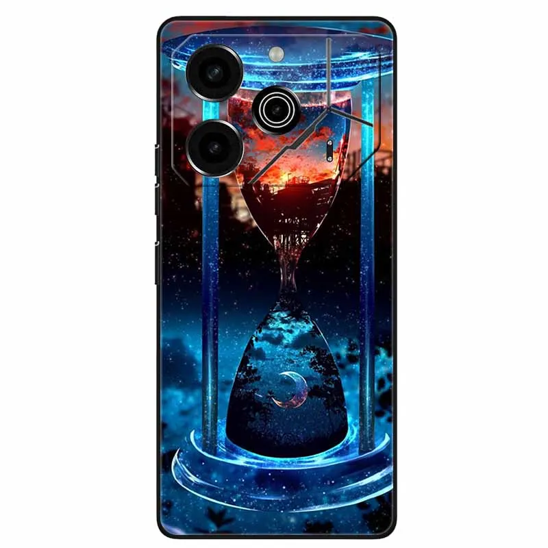حافظة لهاتف Tecno Pova 6 Pro مطلية بالحيوانات غطاء سيليكون ناعم من مادة البولي يوريثان الحراري لهاتف Tecno Pova 6 Pro 5G قذائف واقية على Pova 6Pro Li9 Wolf