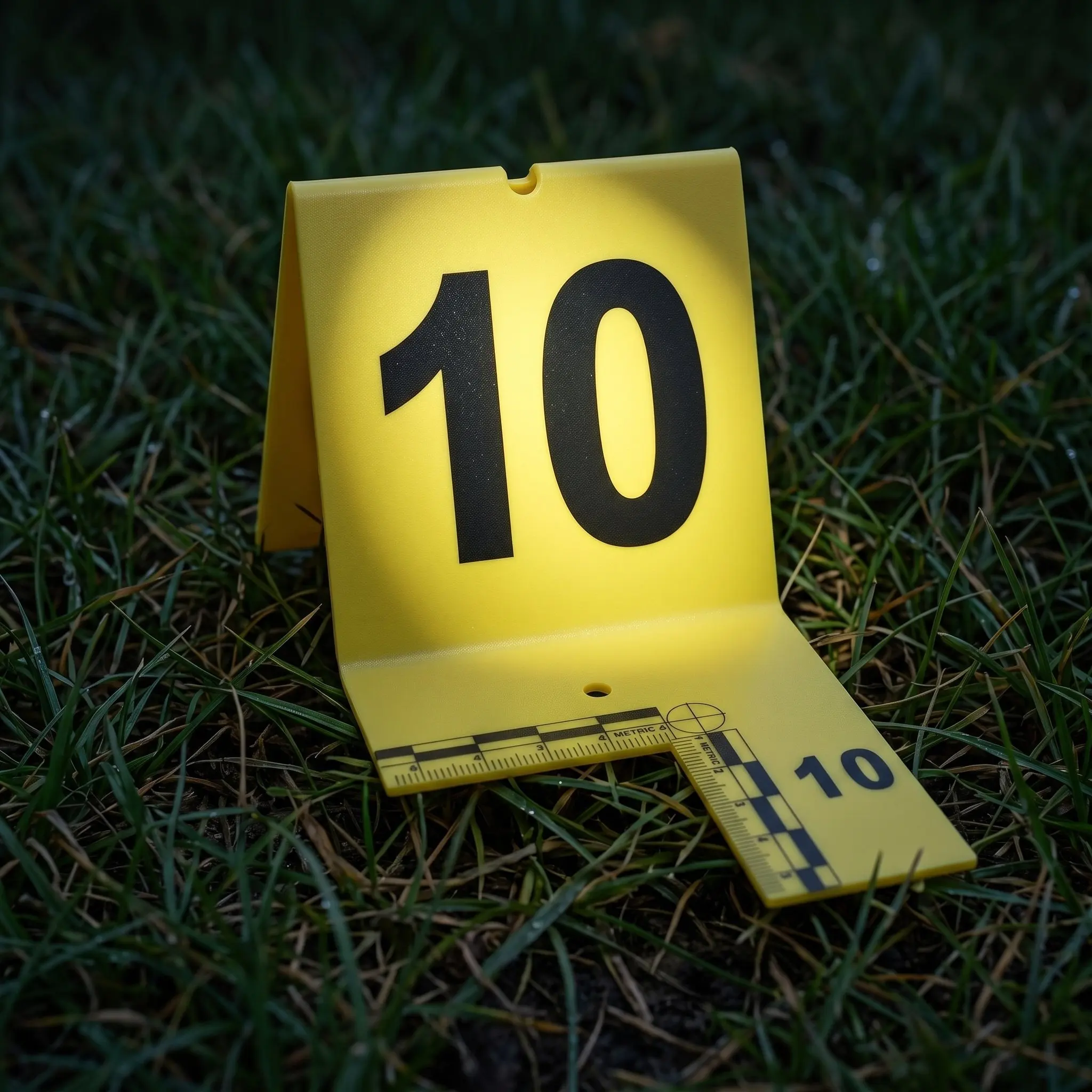 20Pcs Crime Scene Evidence Markers with Scale V L Shape Forensic Identification Tags for Detective Party Halloween Photo Booth