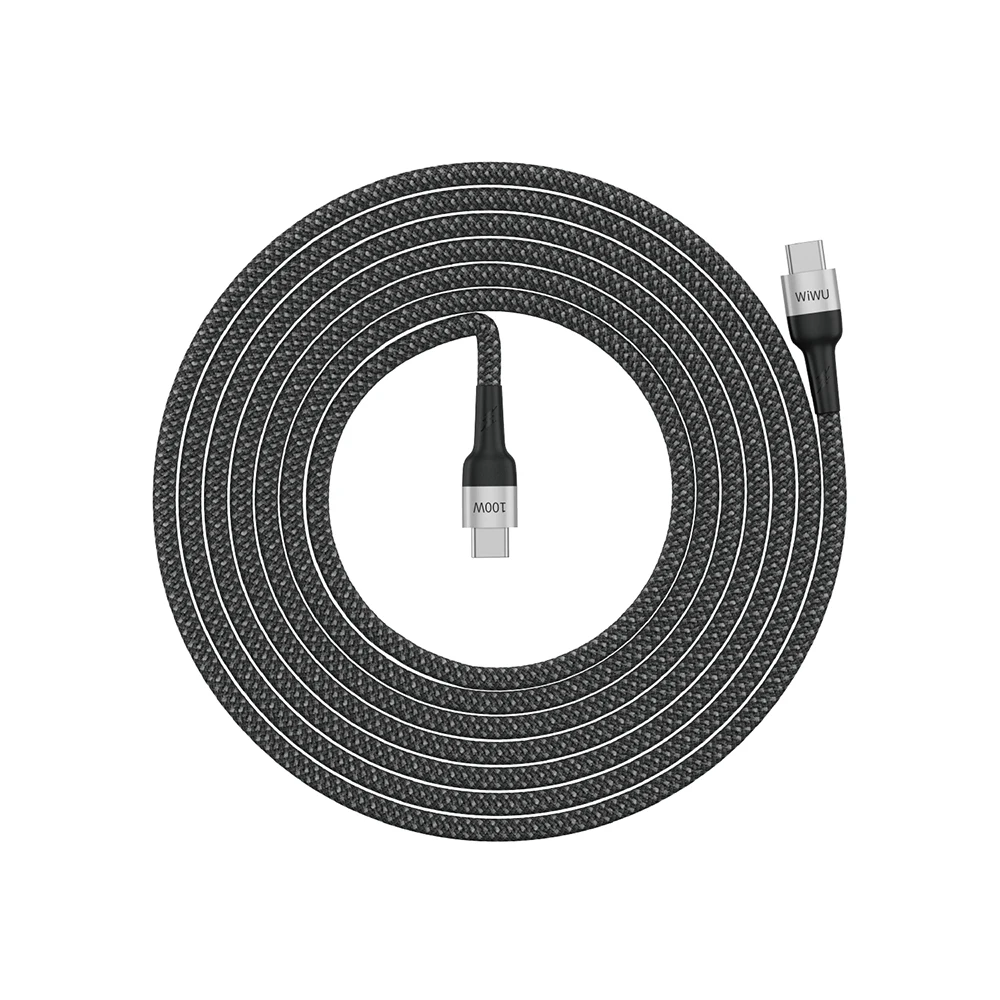 WiWU PD Fast Charging Cable 100W for iPad Charge Cable USB-C to USB-C Durable Type C Mobile Phone Cables for MacBook Air 13 Pro