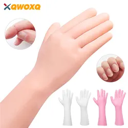 1 par de guantes de Gel de silicona tubo largo elástico suave cuidado de las manos cuidado hidratante cuidado de la piel Anti grietas herramientas para aliviar el dolor hombres y mujeres