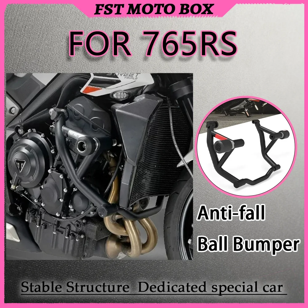 FOR Street Triple765RS Crash Bar Frame Slider Kit Elastic AntiFall Bobbins Gymkhana Racing Mod Parts Motorcycle Safety Equipment