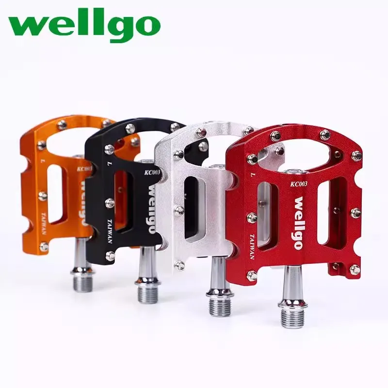 

Ультралегкая педаль для городского велосипеда Wellgo KC003, велосипедные педали из алюминиевого сплава, педаль для шоссейного велосипеда, противоскользящий герметичный подшипник 9/16