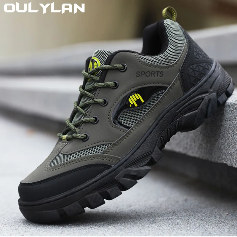 Oulylan Hiking Shoes Men Non-slip Outdoor Sneakers for Men Climbing Trekking Sports Man Leisure Running Shoes Trekking Sneakers