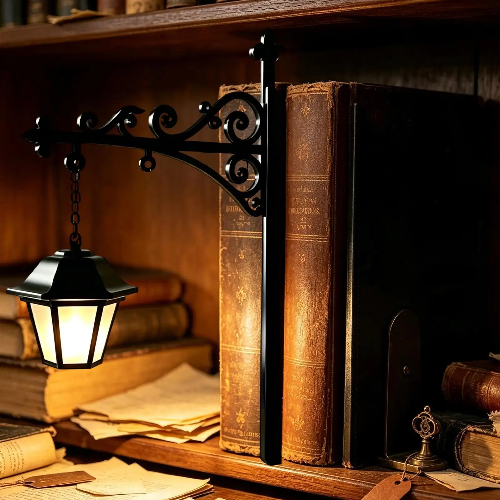 1pc Bookshelf Lamp Cordless Modern Aesthetic Vintage Reading Lamp Bookshelf Light for Home Bedroom Living Room Decoration
