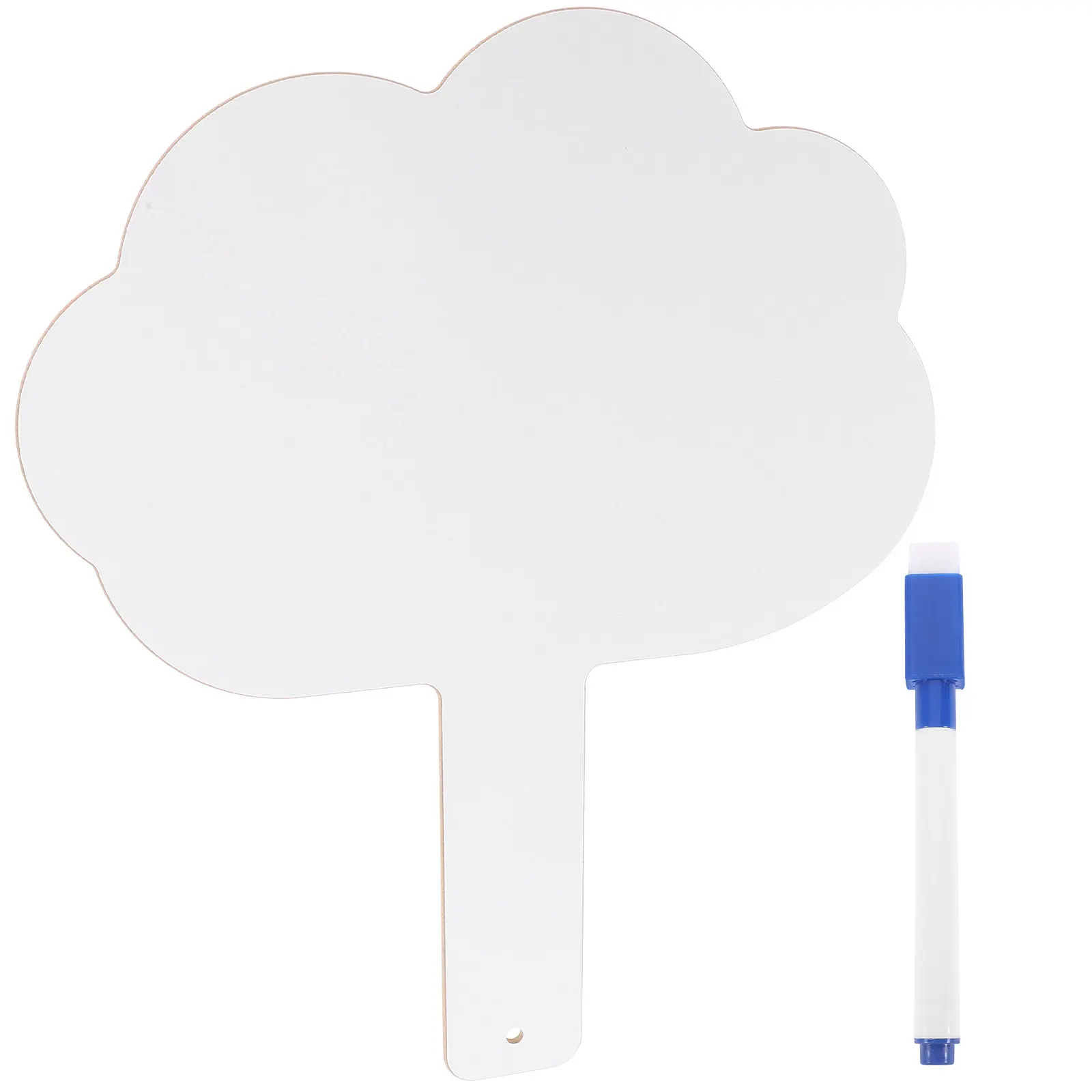 1Set Erase Board Reusable ABS Wood Classroom Answer Paddle Student Handheld Whiteboard Voting Polling