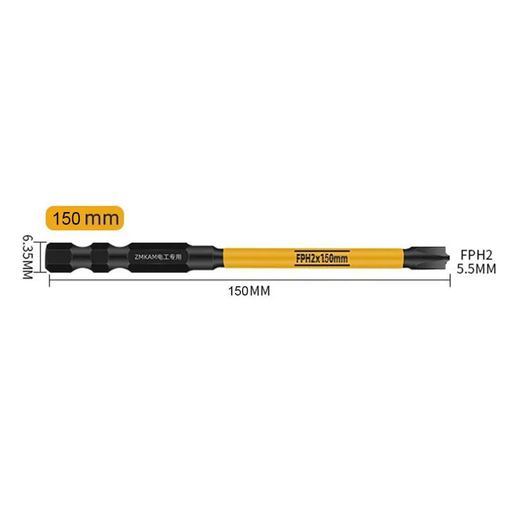 FPH2 cacciavite speciale magnetico incrociato Bit 65/110/150mm avvitatore elettrico a percussione per interruttori automatici utensili elettrici per elettrico