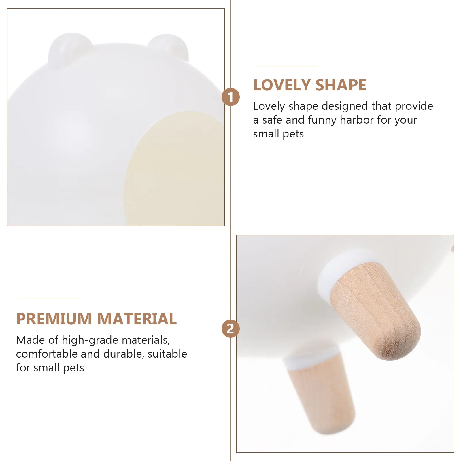 

Premium Hamster Small Pet House Plastic Hedgehog Guinea Pig Small Pet House Shelter Easy Clean Safe Play Sleep