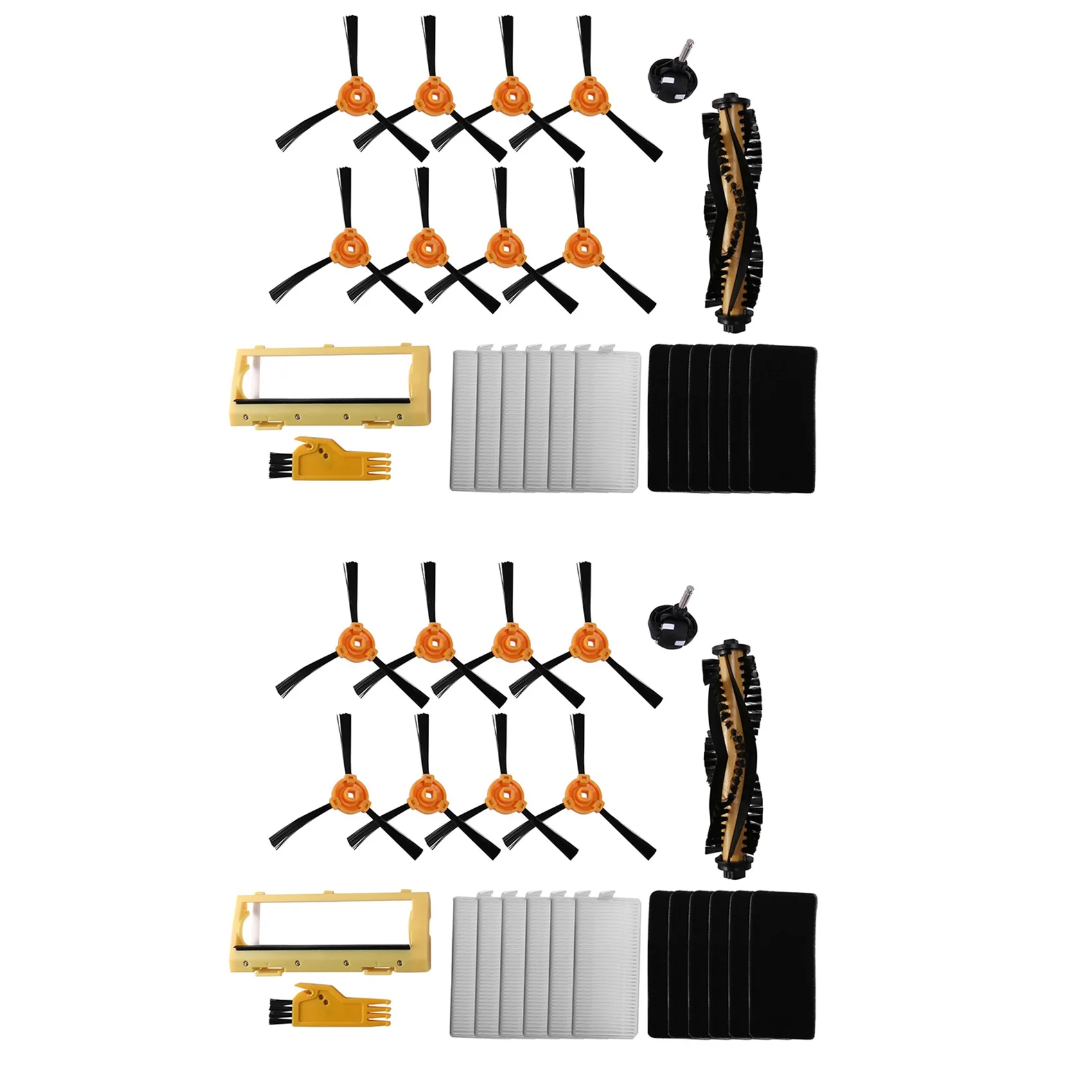 

A38T-36Pcs Side Brush Main Brush Frame Cover Caster Wheel Filter For ECOVACS DEEBOT 600 601 605 710 N79 N79S