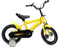 14 Inch Kids Bicycle Unisex with Removable Support Wheels Carbon Steel Frame for Children 3-6 Years and Up