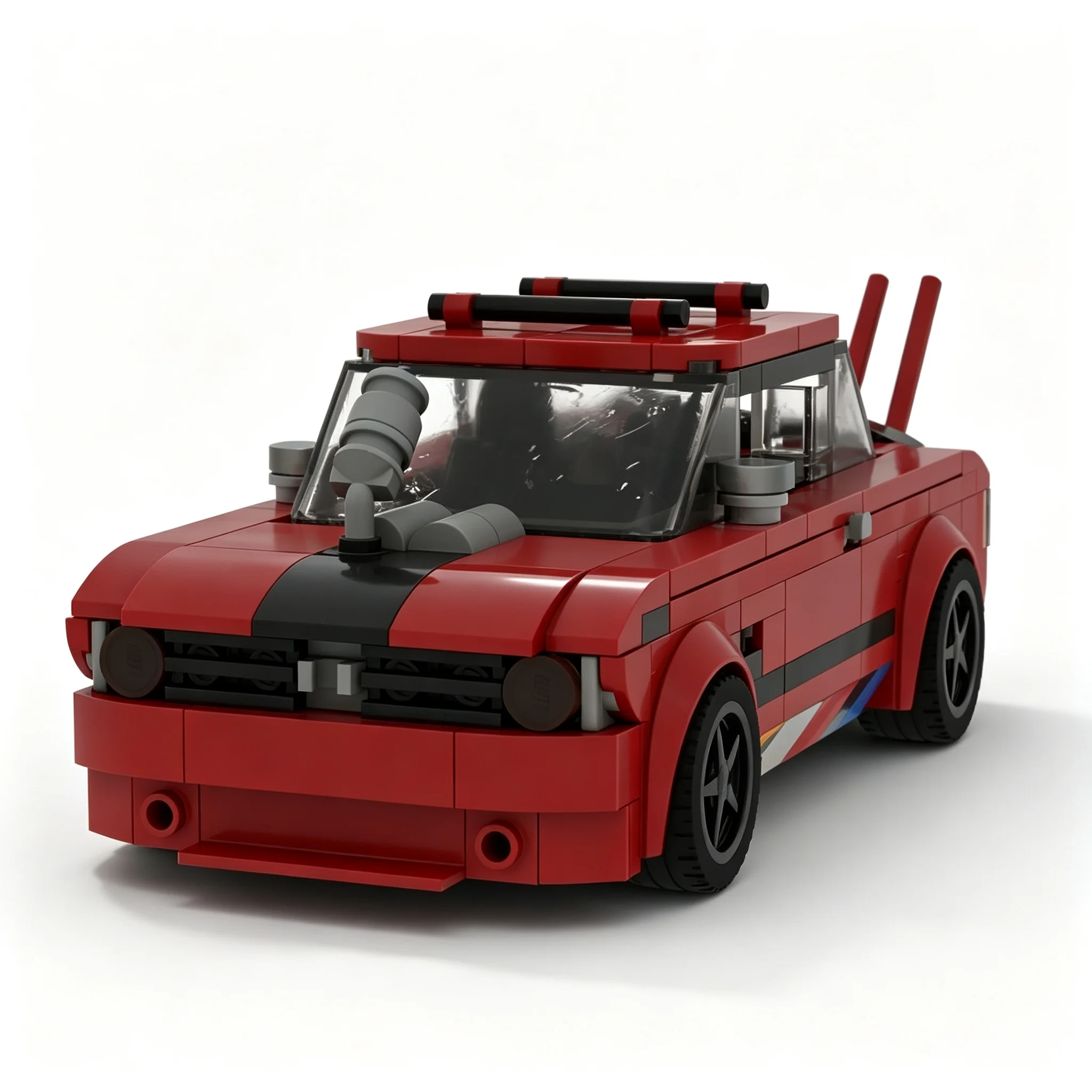 398pcs MOC BMWS Turbo Drift Custom city Champions Model Building Blocks Christmas Gift Brick DIY Assemble 3D Art Collection Kit