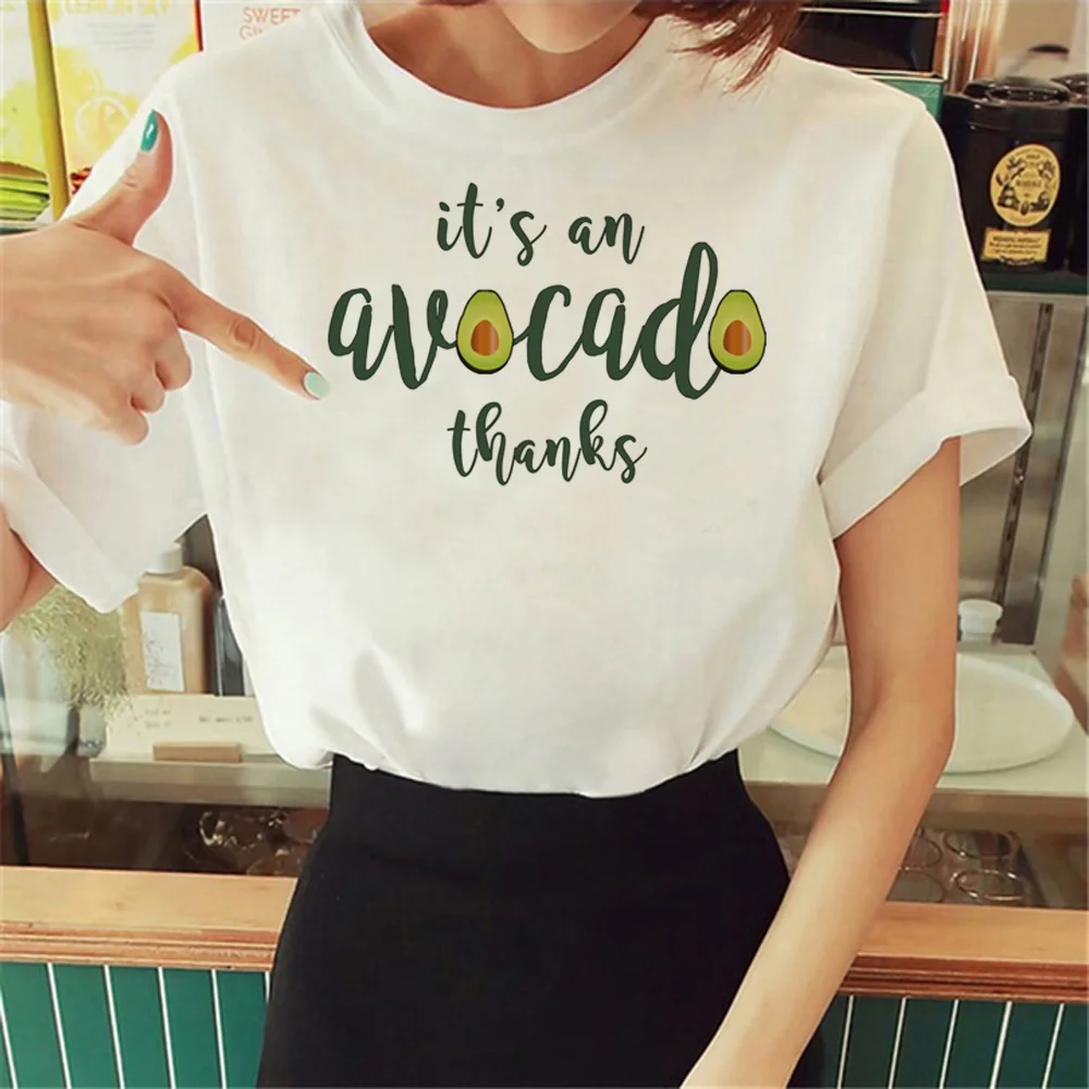 

Avocado tshirt women anime summer Tee girl comic clothing