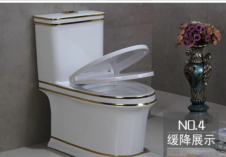 

Colorful, Jumpsuits Toilet New Golden Edge European Style Crack Gold Toilet Luxury Color Gold Toilet