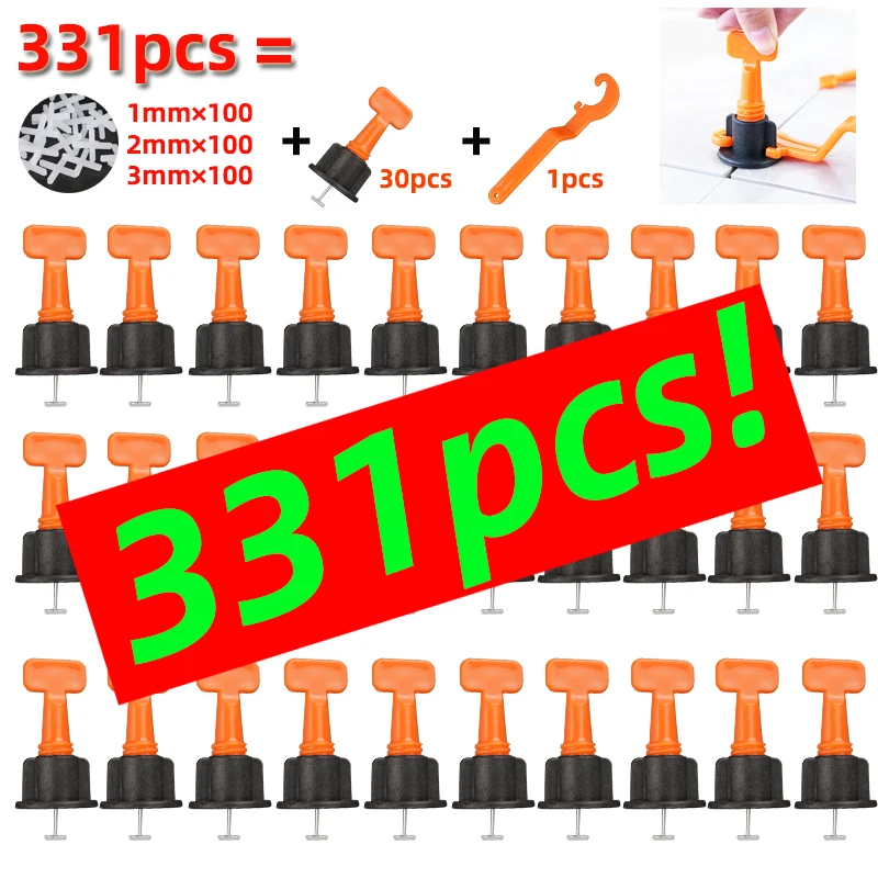 Sistema di livellamento delle piastrelle, 300 30 1 Set livello di posa delle piastrelle, cunei, cuscinetti di allineamento del livellatore,