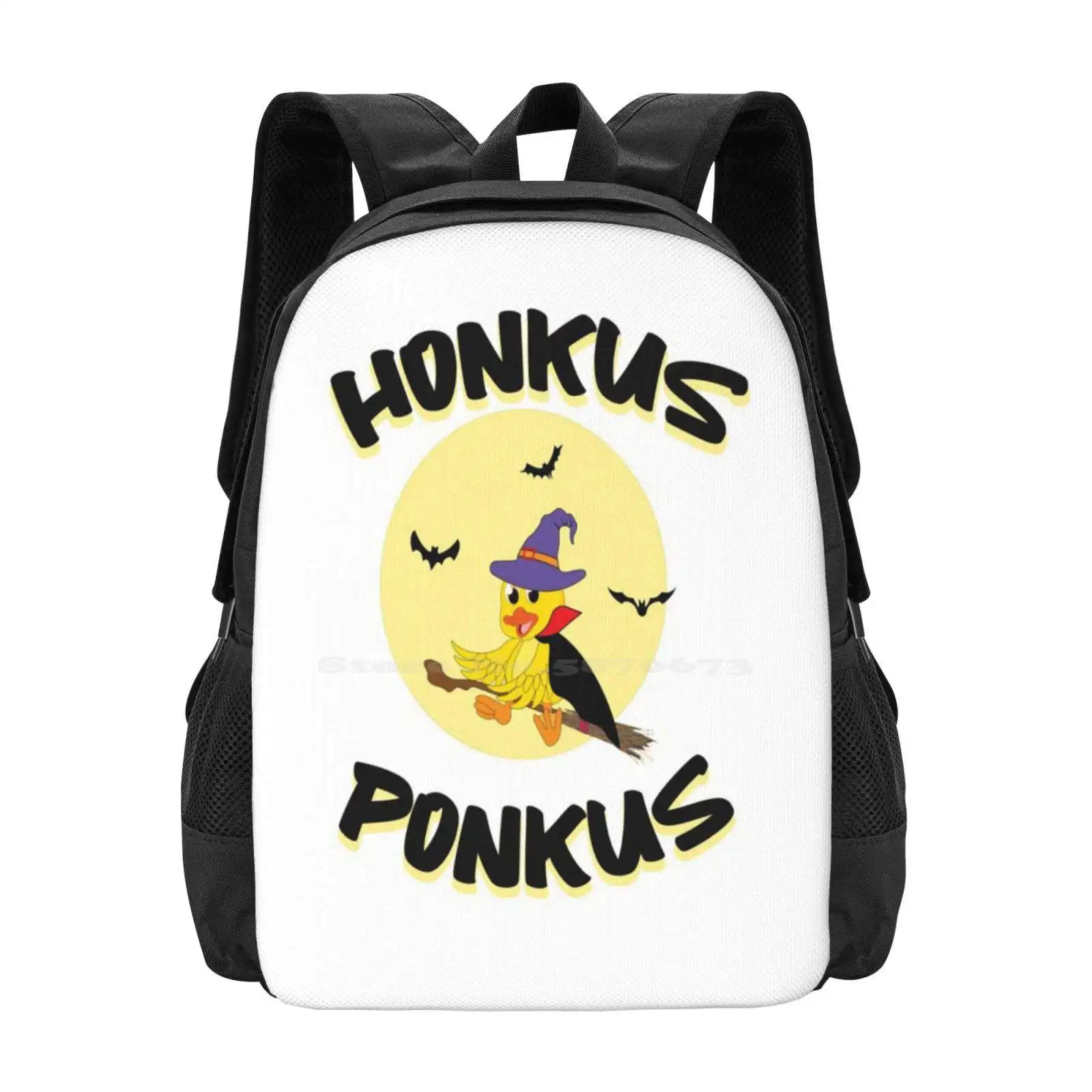 Funny Halloween Witches Duck Cute Honkus Ponkus: Funny Halloween Design For All Fearless Heros Hot Sale Schoolbag Backpack