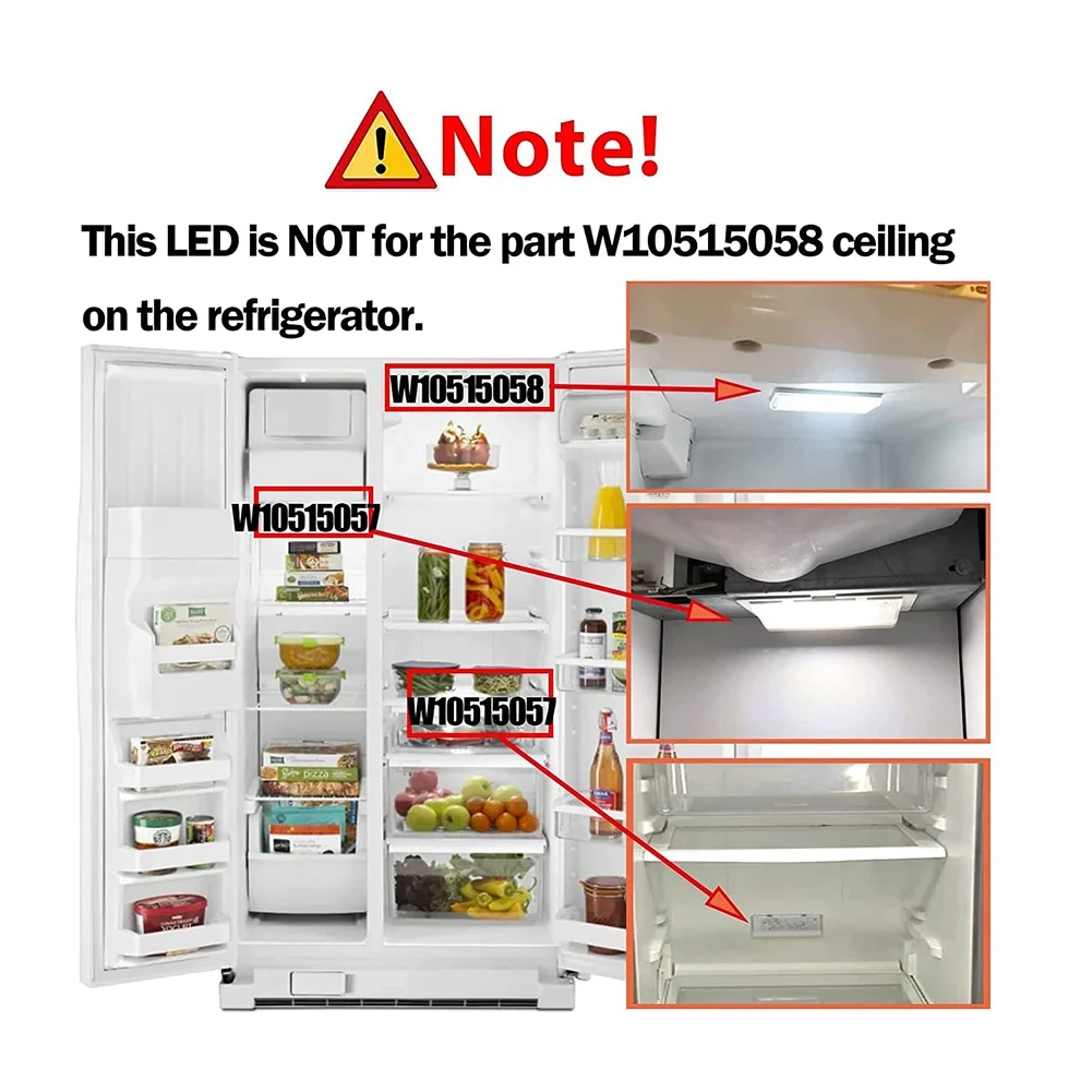 WPW10515057 W10515057 LED Light Board Fit for Whirlpool Kenmore Maytag Refrigerator (PCB Only)