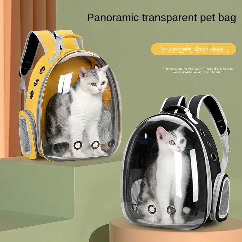 

Portable Outdoor Cat Carrying Bag Space Pet Backpack Breathable Transparent Backpack Puppy Dog Breathable Transport Carrier