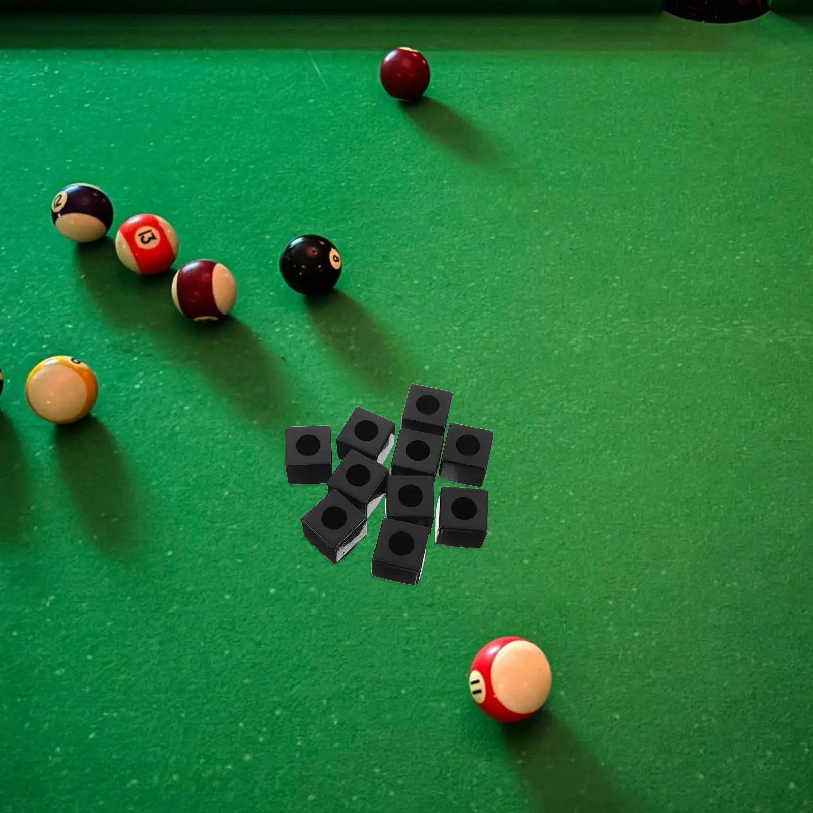 

20Pcs Billiard Chalk Holder Pool Square Black Portable Plastic Case Carrier Pocket Size Snooker Pool Table Chalk Cubes
